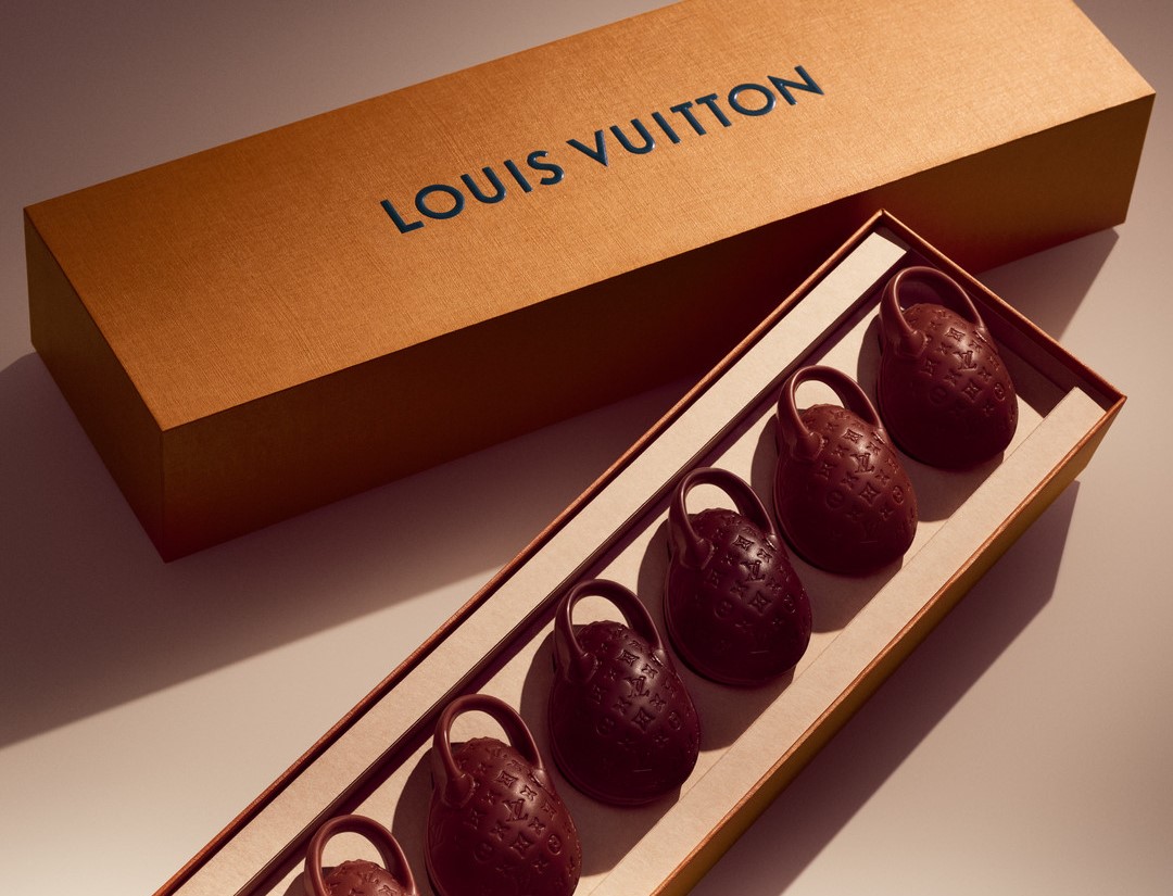 Elegante Box mit sechs Mini „Chocolate Egg Bags" I © Louis Vuitton